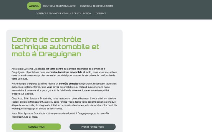 Snimka zaslona za controletechnique-draguignan.fr