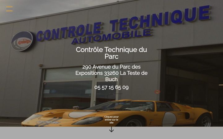 Screenshot of controletechniqueduparc.fr