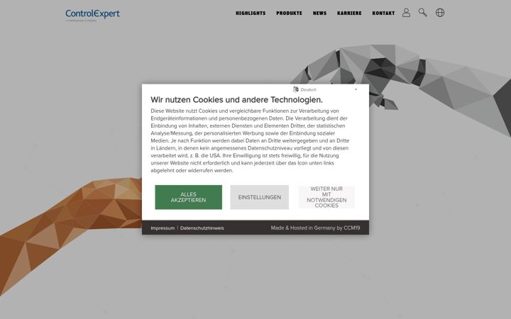 Screenshot of controlexpert.com