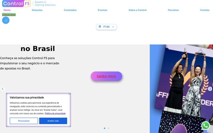 Screenshot di controlf5.com.br