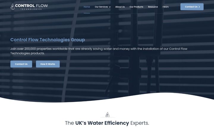 Screenshot of controlflow.co.uk