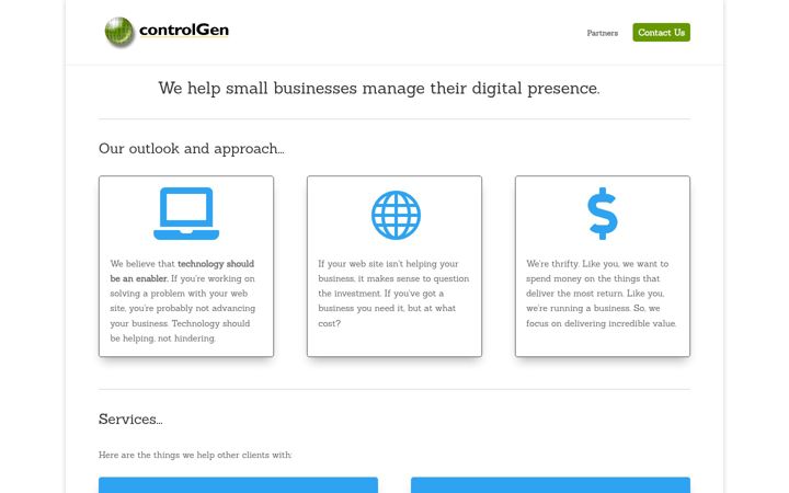 Screenshot of controlgen.com