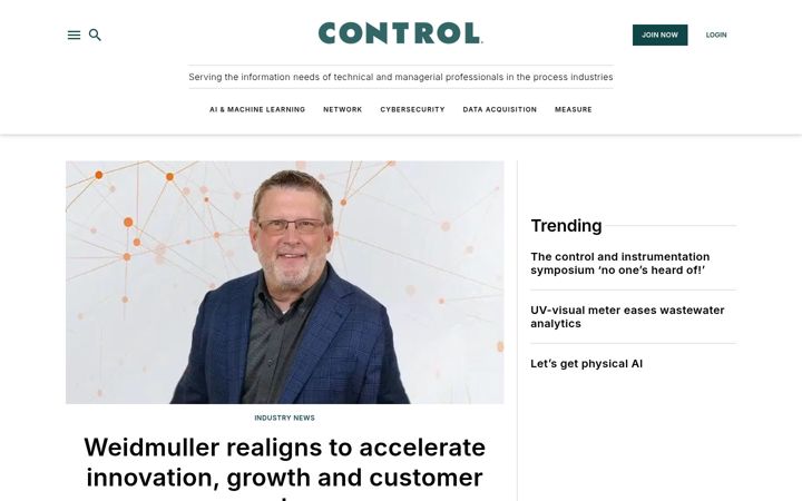 Screenshot του controlglobal.com