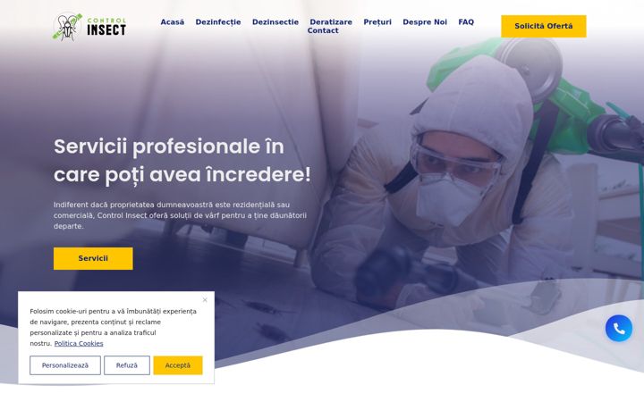 Screenshot of controlinsect.ro