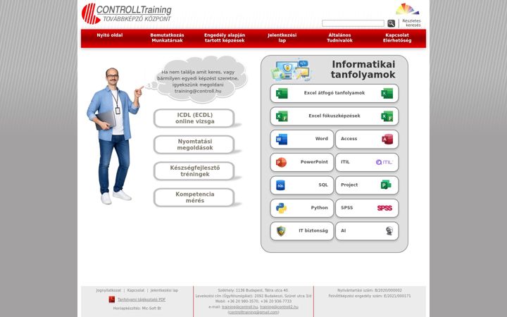 Screenshot of controll.hu