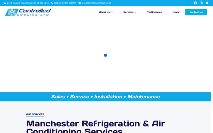 Screenshot of controlledcooling.co.uk