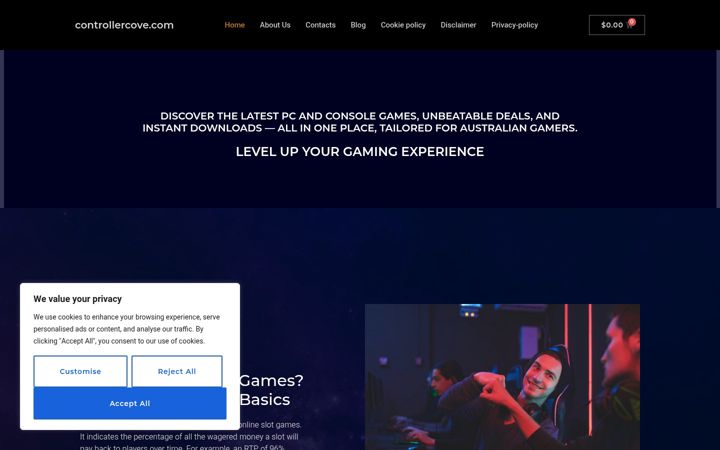 Screenshot of controllercove.com