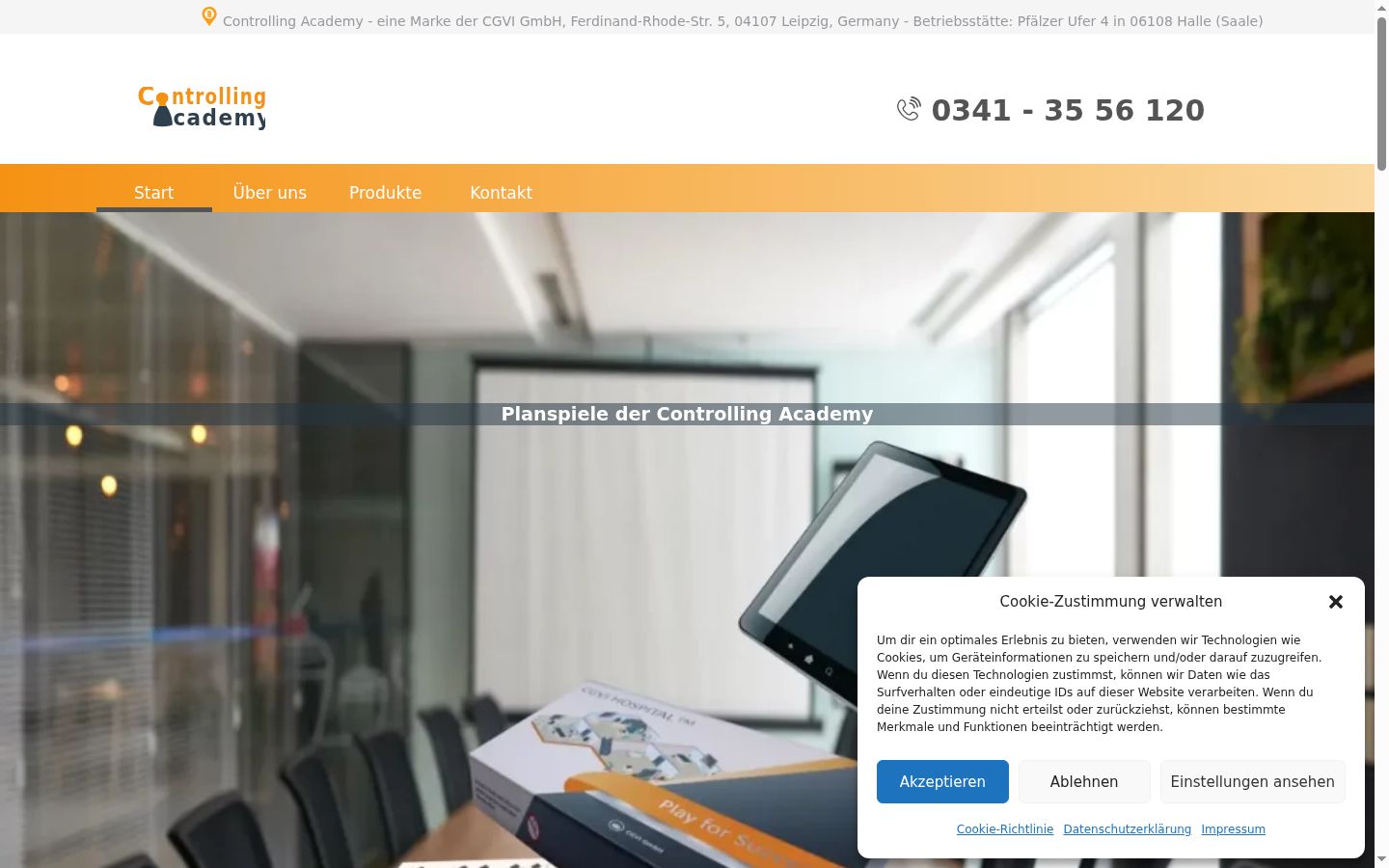Skærmbillede af samtykkebanneret, som det blev vist før nogen interaktion