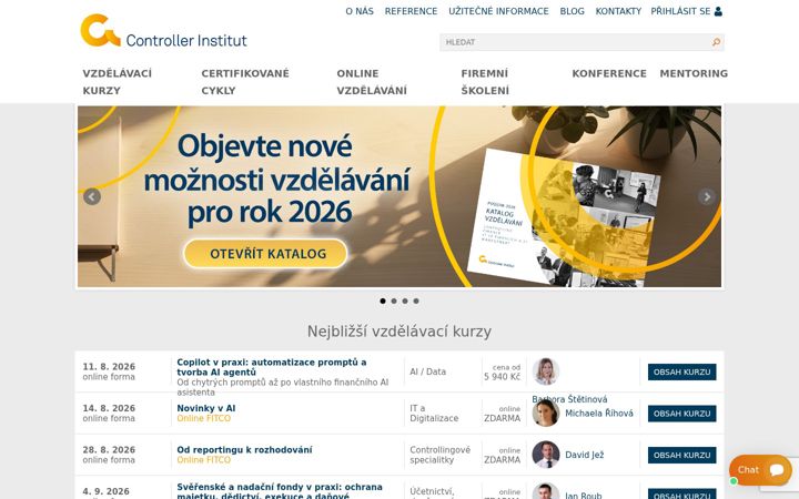 Screenshot of controlling.cz
