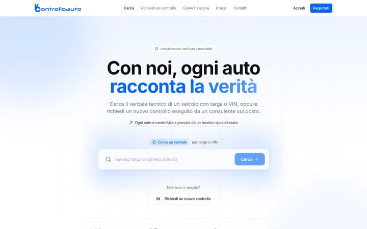 Screenshot of controlloauto.com