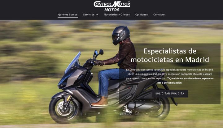 Screenshot of controlmotor.es