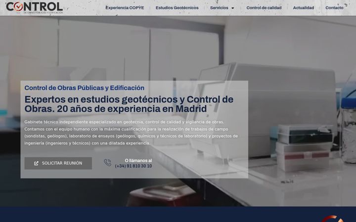 Screenshot of controlobras.com