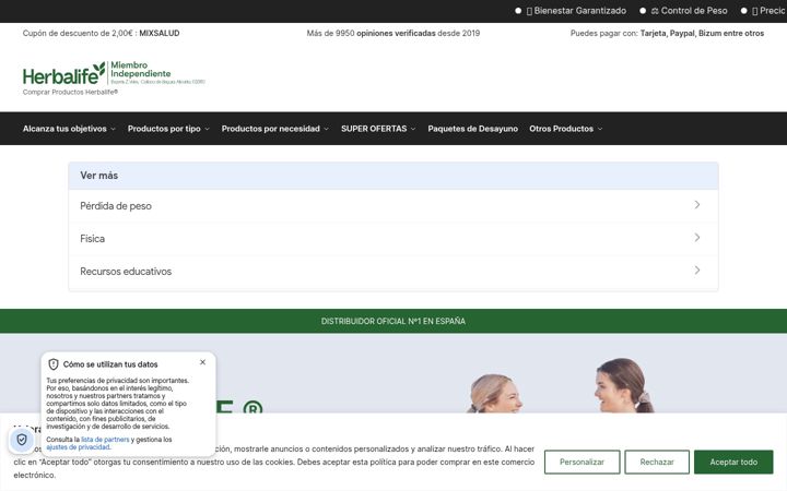 Screenshot of controlomipeso.com