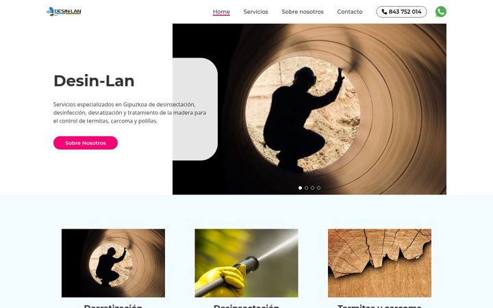 Screenshot of controlplagasgipuzkoa.com.es