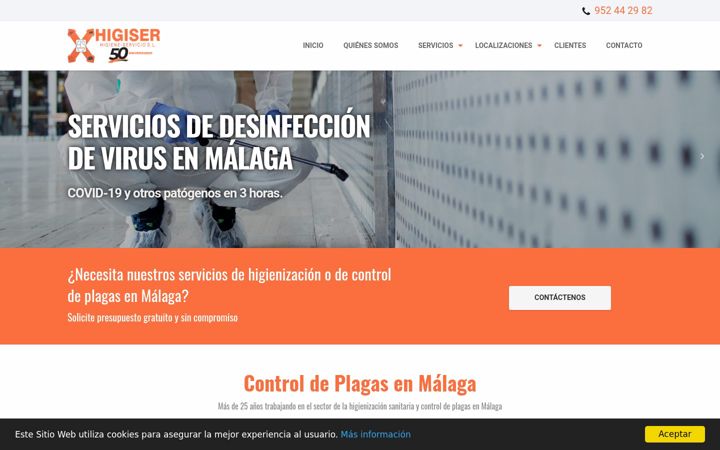 Screenshot of controlplagasmalaga.com