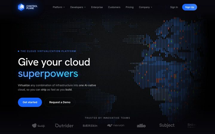 Screenshot of controlplane.com