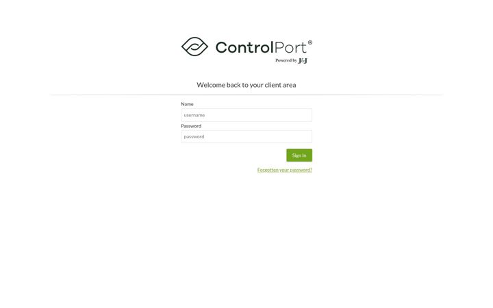 Screenshot of controlport.co.uk