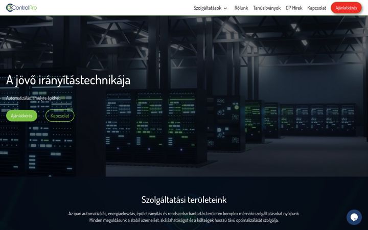 Screenshot of controlpro.hu