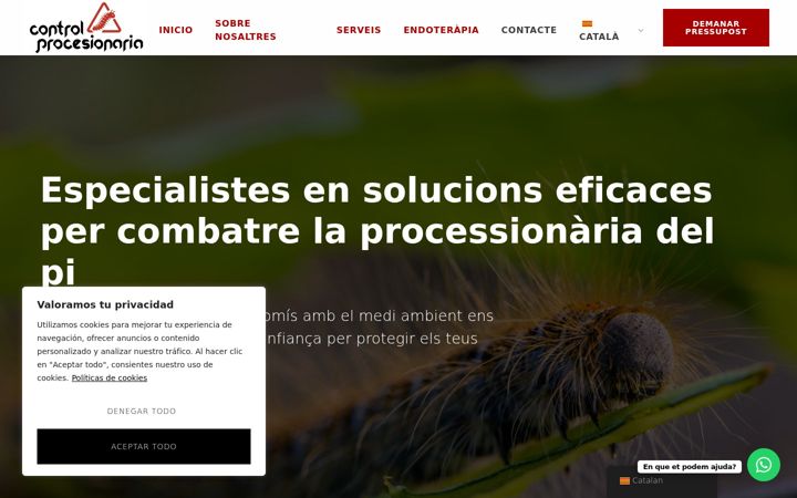 Screenshot of controlprocessionaria.cat