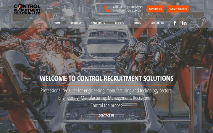 Screenshot of controlrecruitmentsolutions.co.uk
