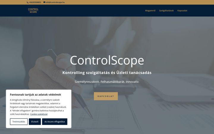 Screenshot of controlscope.hu