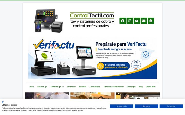 Screenshot of controltactil.com