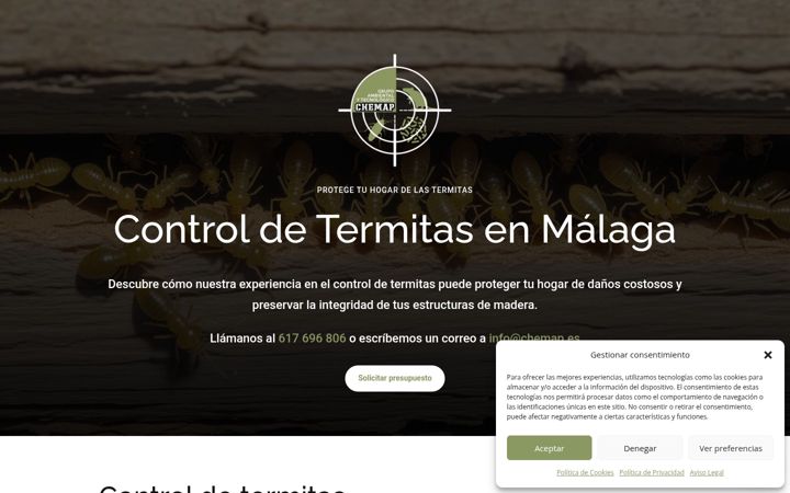 Screenshot of controltermitasmalaga.es