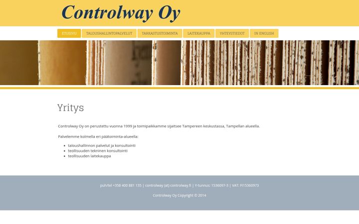 Screenshot of controlway.fi
