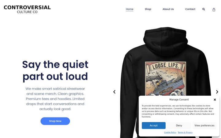 Screenshot of controversialculture.co.uk