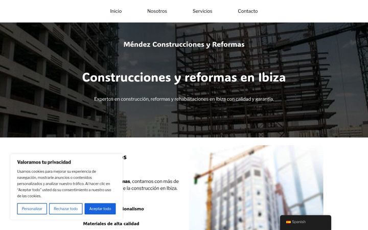 Screenshot of contrucciones-mendez.es