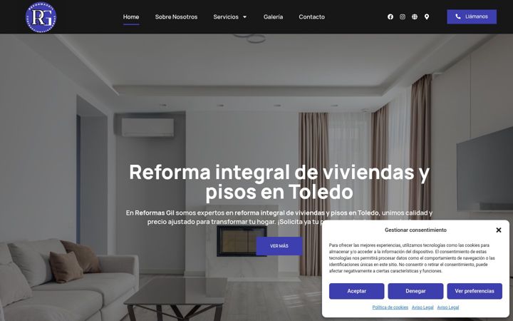 Screenshot of contruccionesyreformasgil.com