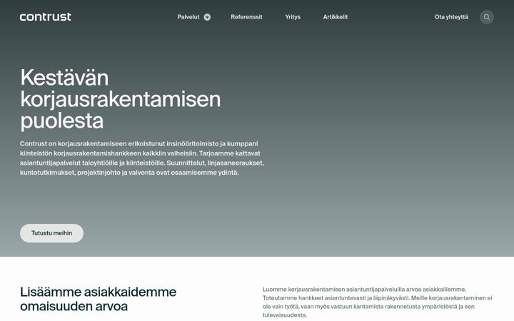 Snímek obrazovky contrust.fi