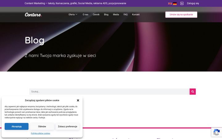 Screenshot of conture.pl