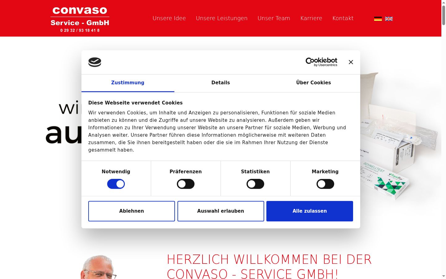 Screenshot tal-banner tal-kunsens muri qabel kwalunkwe interazzjoni