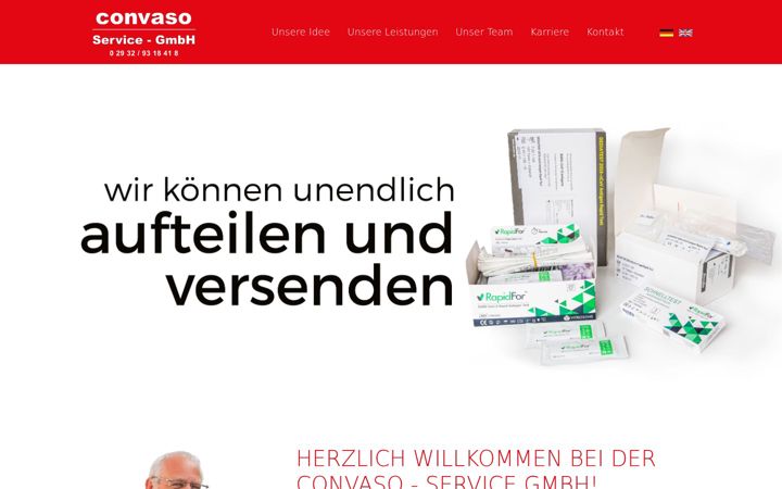 Screenshot of convaso-service.com