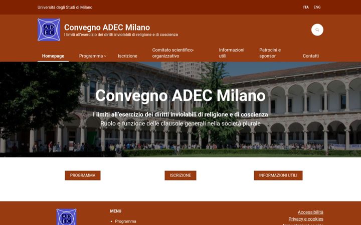 Screenshot of convegnoadecmilano.unimi.it