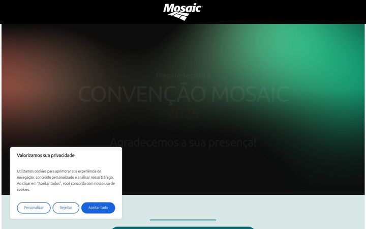 Screenshot di convencaomosaic.com.br
