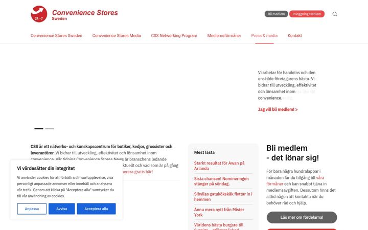 Screenshot of conveniencestores.se