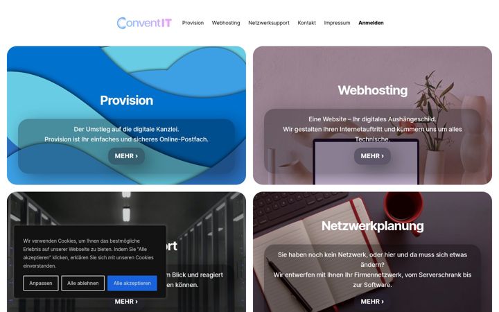 Screenshot of convent-it.de
