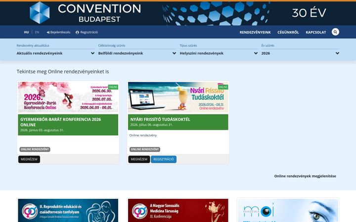 Screenshot of convention.hu