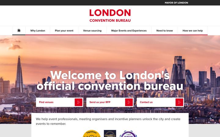 Screenshot of conventionbureau.london