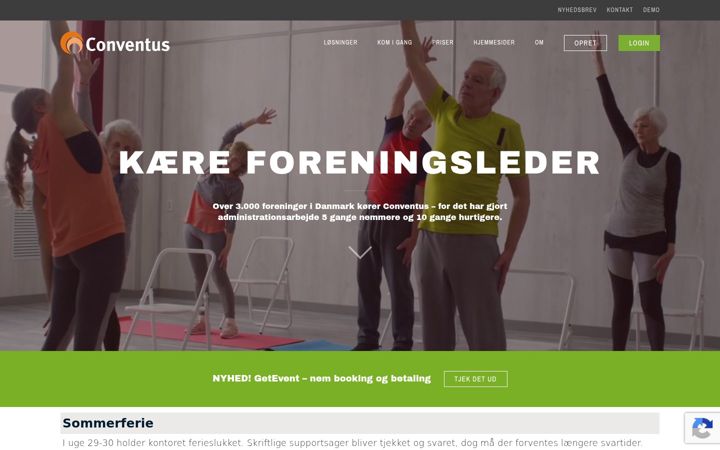 Screenshot of conventus.dk