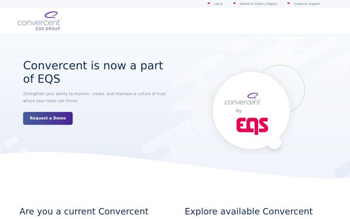 Screenshot of convercent.com