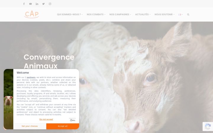 Skjermbilde av convergence-animaux-politique.fr