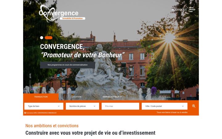 Skjermbilde av convergenceimmobilier.fr