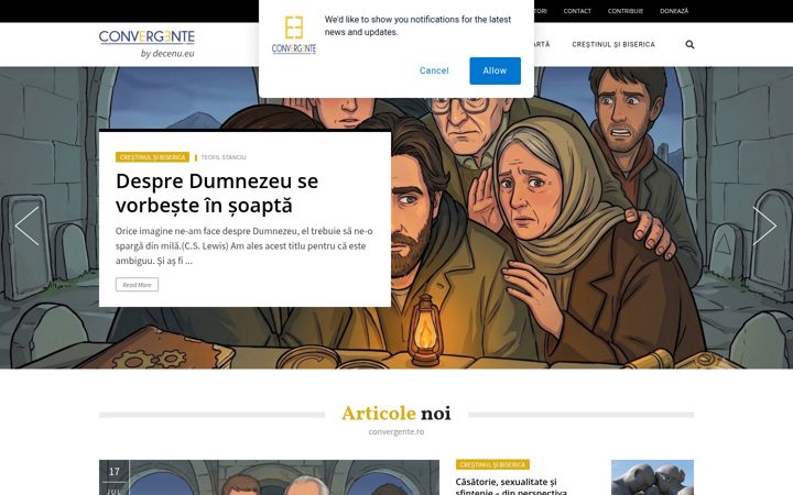 Screenshot of convergente.ro