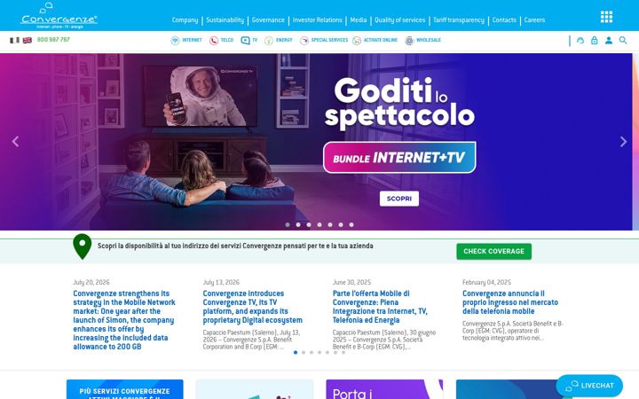 Screenshot of convergenze.it