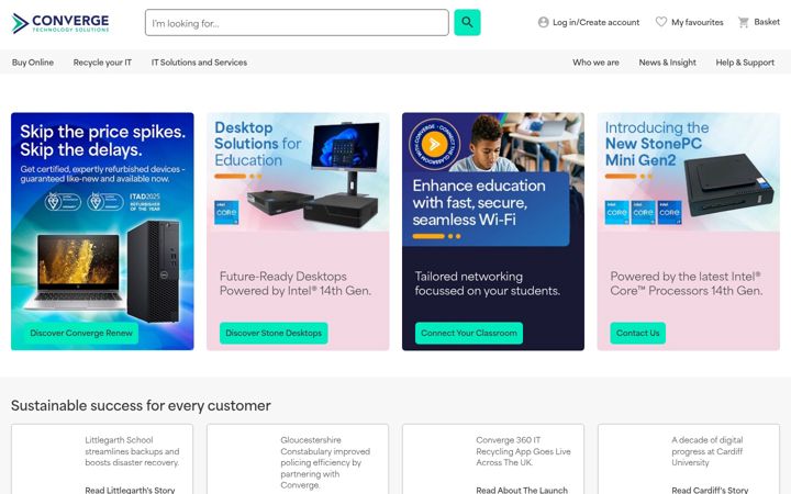 Screenshot of convergetp.co.uk