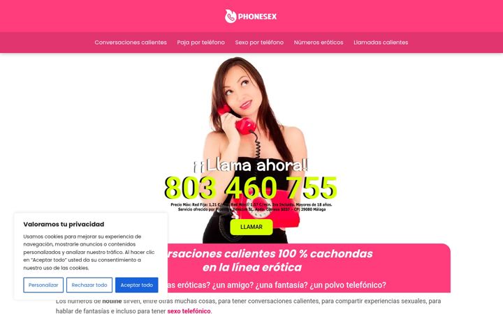 Screenshot of conversacionescalientes.es