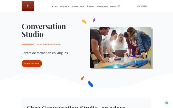 Snimka zaslona za conversationstudio-formation.fr